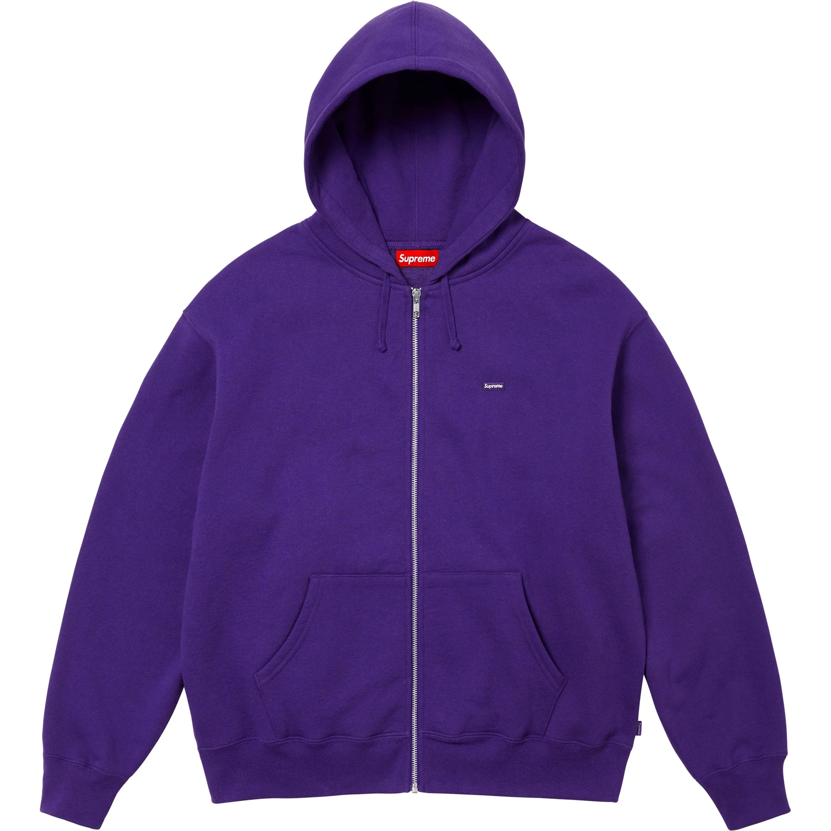Small Box Zip Up Hooded Sweatshirt view 3